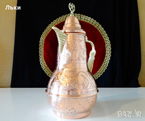 Старинна медна кана,релеф,ислям. , снимка 4 - Антикварни и старинни предмети - 39553176