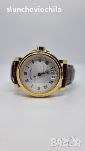 Breguet Marine Big Date Silver Dial Yellow Gold часовник, снимка 5 - Мъжки - 44278016
