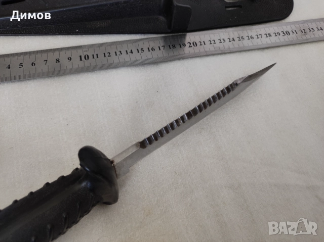 Качествен водолазен нож 29 см, снимка 4 - Ножове - 51451786