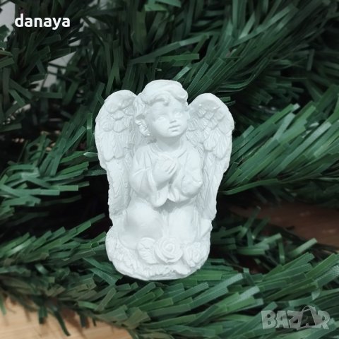 4251 Мини фигурка Ангелче с цветя в подаръчка торбичка, снимка 5 - Декорация за дома - 42859567