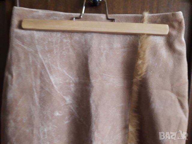 Дамска зимна пола с кожички нова, снимка 3 - Поли - 31879146