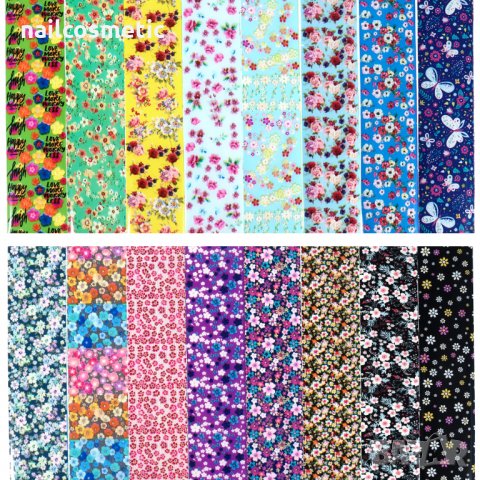 16 цвята комплект фолио за маникюр Т18, снимка 4 - Продукти за маникюр - 30051073