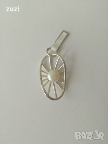 Сребърен пръстен и медальон с перла.Сребро проба 925., снимка 2 - Бижутерийни комплекти - 38520526