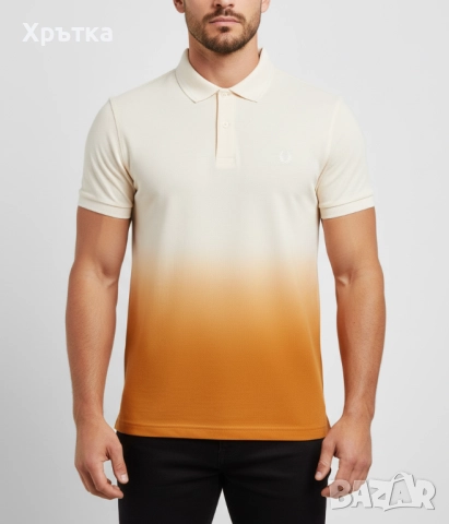 Fred Perry - Оригинална мъжка тениска с яка размер S