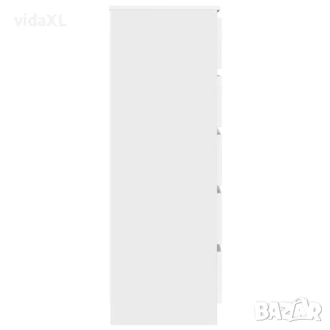 vidaXL Скрин с чекмеджета, бял, 60x36x103 см, инженерно дърво, снимка 5 - Бюфети - 56148003