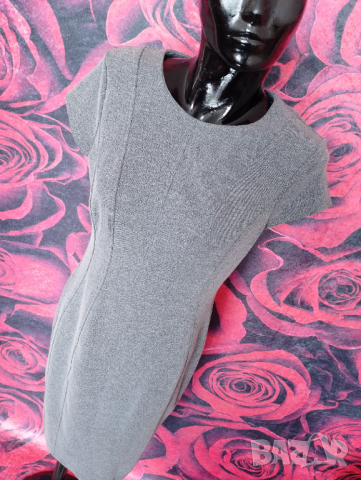 H&M Сива офис рокля до коляното ХЛ, снимка 5 - Рокли - 36558498