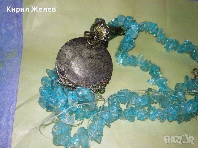 ИЗУМИТЕЛНО КРАСИВА ПОСРЕБРЕНА КРИСТАЛНА ЕТНО - АРТ СТИЛ ОГЪРЛИЦА РЪЧНА ИЗРАБОТКА 34781, снимка 13 - Колиета, медальони, синджири - 39193162