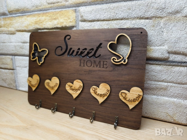 🌟Закачалка за ключове с вашите имена или фамилия, снимка 7 - Декорация за дома - 51923459