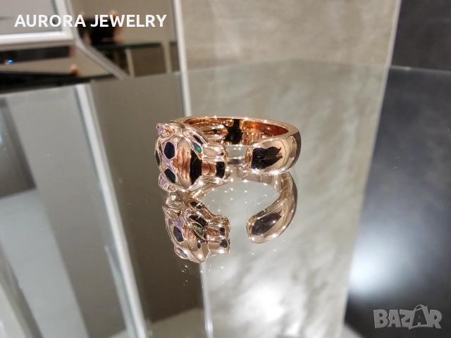 CARTIER Panthere de Cartier Rose Gold Black Дамски Пръстен, снимка 3 - Пръстени - 52821406