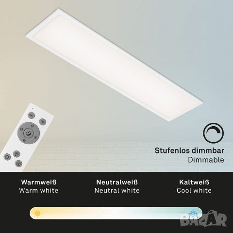 Briloner Leuchten - LED лампа за плафон, димируем LED панел, вкл. контрол на цветната температура, снимка 2 - Лед осветление - 39960226