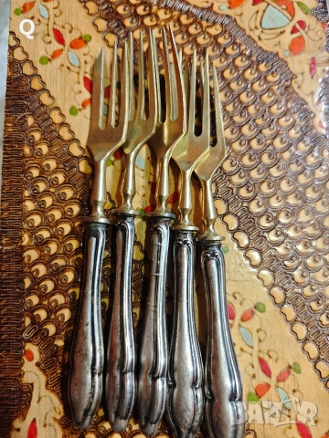 стари сребърни вилички с позлата