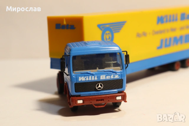 HERPA H0 1/87 MERCEDES WILLI BETZ МОДЕЛ КАМИОН, снимка 3 - Колекции - 53378067