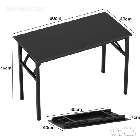 ПРОМОЦИЯ Сгъваема маса / бюро с универсално приложение и компактен размер 10DLJJAC5-8040CB, снимка 5 - Маси - 50976968