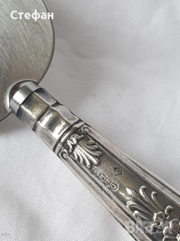 Лопатка със сребърна дръжка , снимка 4 - Антикварни и старинни предмети - 51967839