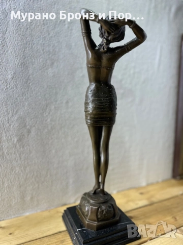 Голяма бронзова статуетка „Пробуждане“ (Reveil) от Филип Волферс (Philippe Wolfers) – 42 см, 3.5 кг, снимка 5 - Антикварни и старинни предмети - 53986269