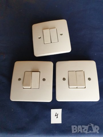 електрически ключ за осветление - двойни, единични, нови и немонтирани, снимка 7 - Ключове, контакти, щепсели - 38654091