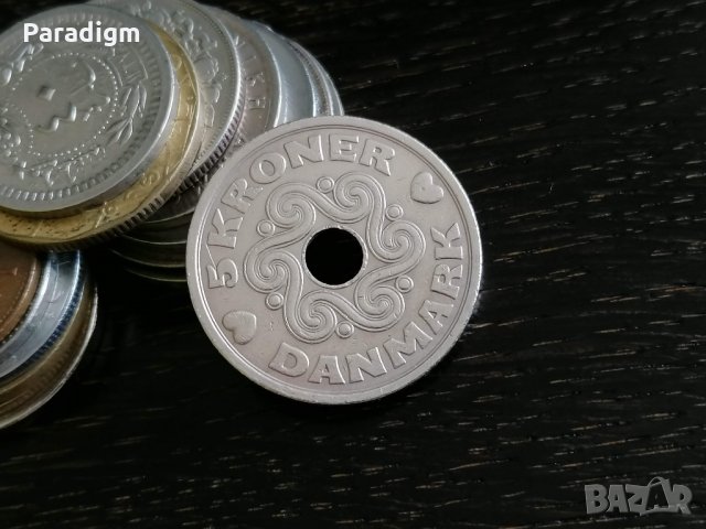 Mонета - Дания - 5 крони | 1990г.