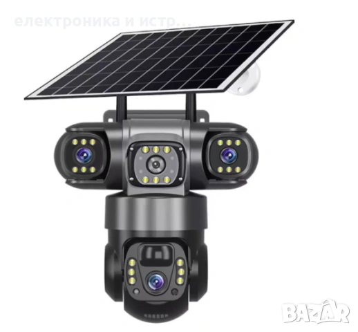 Четворна соларна 4G камера 