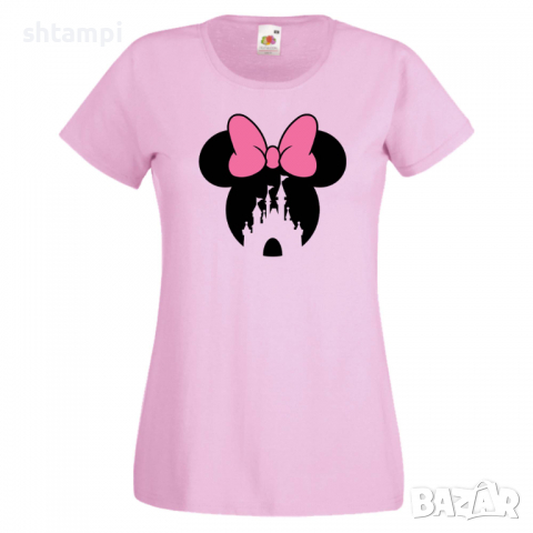 Дамска тениска Minnie Head 2 Подарък,Изненада,Рожден ден, снимка 5 - Тениски - 36530065