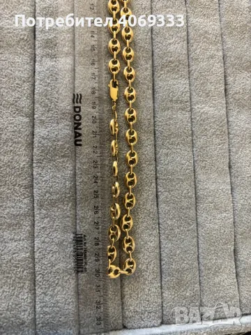 Златен синджир бобени зърна като нови 28.28гр 14к, снимка 5 - Колиета, медальони, синджири - 49874218