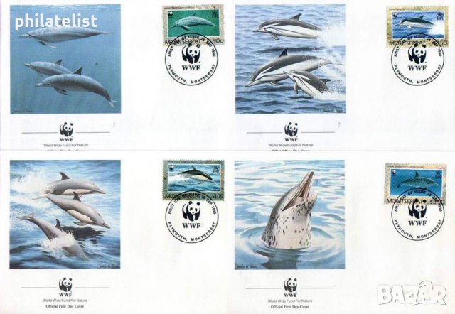 Монтсерат 1990 - 4 броя FDC Комплектна серия - WWF