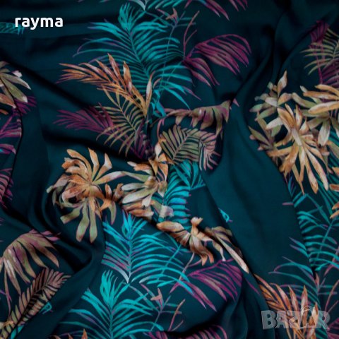 Плат дизайнерско черно кади принт, снимка 3 - Рокли - 29463663