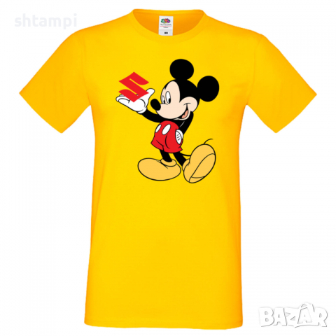 Мъжка тениска Mickey Mouse Suzuki Подарък,Изненада,Рожден ден, снимка 10 - Тениски - 36577686