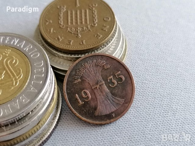 Райх монета - Германия - 1 пфениг | 1935г.; серия F, снимка 2 - Нумизматика и бонистика - 37266603