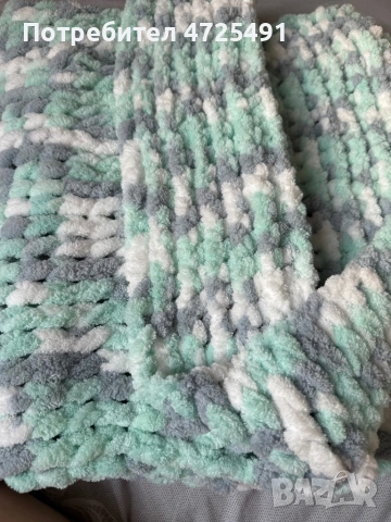 Ръчно плетено бебешко одеяло, снимка 2 - Други - 53340814