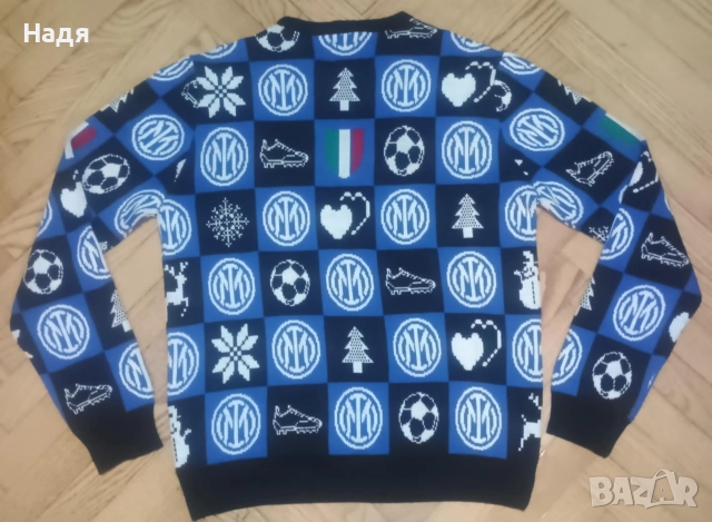 Коледен пуловер на Интер (Официален продукт), снимка 3 - Пуловери - 52865870