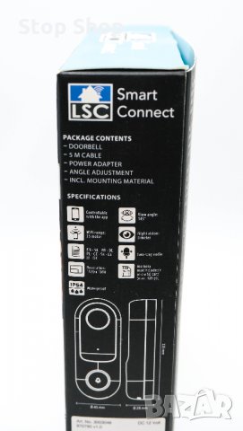 Смарт звънец за врата с вградена камера - LSC Smart Connect, снимка 11 - HD камери - 33724187
