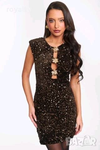Елегантна Дамска Рокля с Пайети 