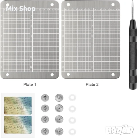 Нов Steel Wallet Crypto Bitcoin Portfolio, криптовалутен портфейл за хардуерно студено архивиране, снимка 3 - Друга електроника - 53887465