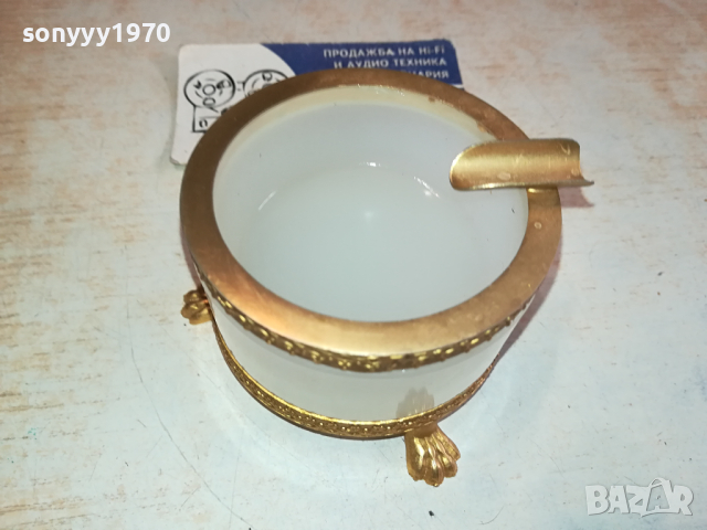 ПЕПЕЛНИК ОТ ГЕРМАНИЯ С МЕДЕН ОБКОВ 1003241535, снимка 5 - Антикварни и старинни предмети - 44698013