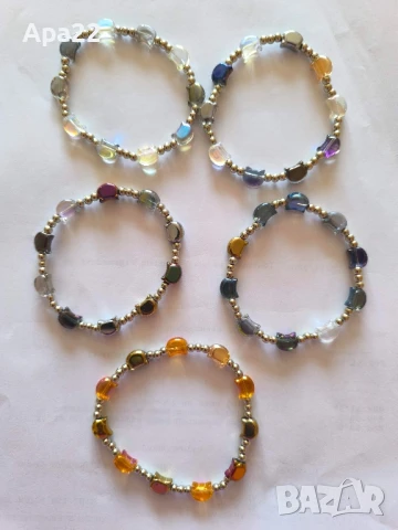 Продавам гривни с мъниста -ластични, снимка 6 - Гривни - 51005157