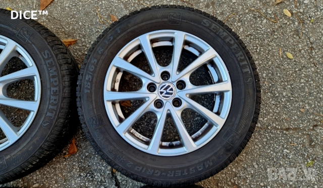 15 5х100 лети джанти Фолксваген Шкода Сеат. 185/65/15 зимни гуми , снимка 7 - Гуми и джанти - 52233777