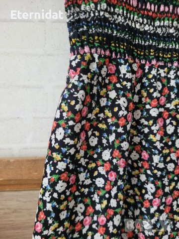 Нова дълга бохо рокля памучна материя на цветя с дантела , снимка 6 - Рокли - 51498423