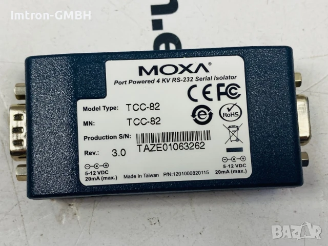 MOXA TCC-82 Port powered RS-232 4 chanel rs485 изолатор с 4KV изолация и 15KV пренапрежениe, снимка 4 - Друга електроника - 51025198