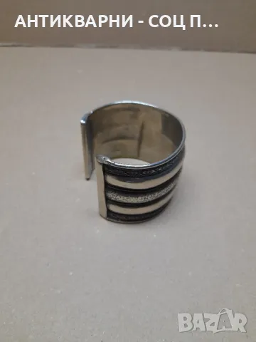 Стара Посребрена Гривна., снимка 2 - Антикварни и старинни предмети - 48021142