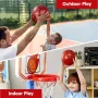  Баскетболен кош игри за малки деца, регулируема баскетболна врата с 4 топки , снимка 6