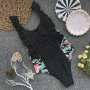 Бански Christen Black Flowers - S размер, снимка 6
