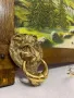 Месингова глава на лъв. Хлопка / чукало за врата. Перфектно състояние., снимка 3