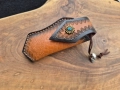 Уникален сгъваем нож дамаска стомана с кожена кания, снимка 6