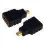 Преходник съединител от HDMI Micro M към HDMI F Logilink AH0010 Мини HDMI Адаптер