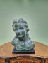 Уникален антикварен колекционерски френски керамичен авторски бюст , снимка 1