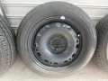Железни джанти + много добри летни гуми за Volkswagen 5х112 - R15, снимка 4