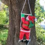 545 Висящ Дядо Коледа на стълба коледна декорация за балкон 2 размера, снимка 10