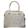 Елегантна дамска чанта с флорален релеф, снимка 6