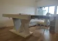 Дървена бяла трапезна маса, снимка 4