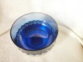  Стара Руска Посребрена Фруктиера, с Кобалтово Синьо Стъкло, снимка 3